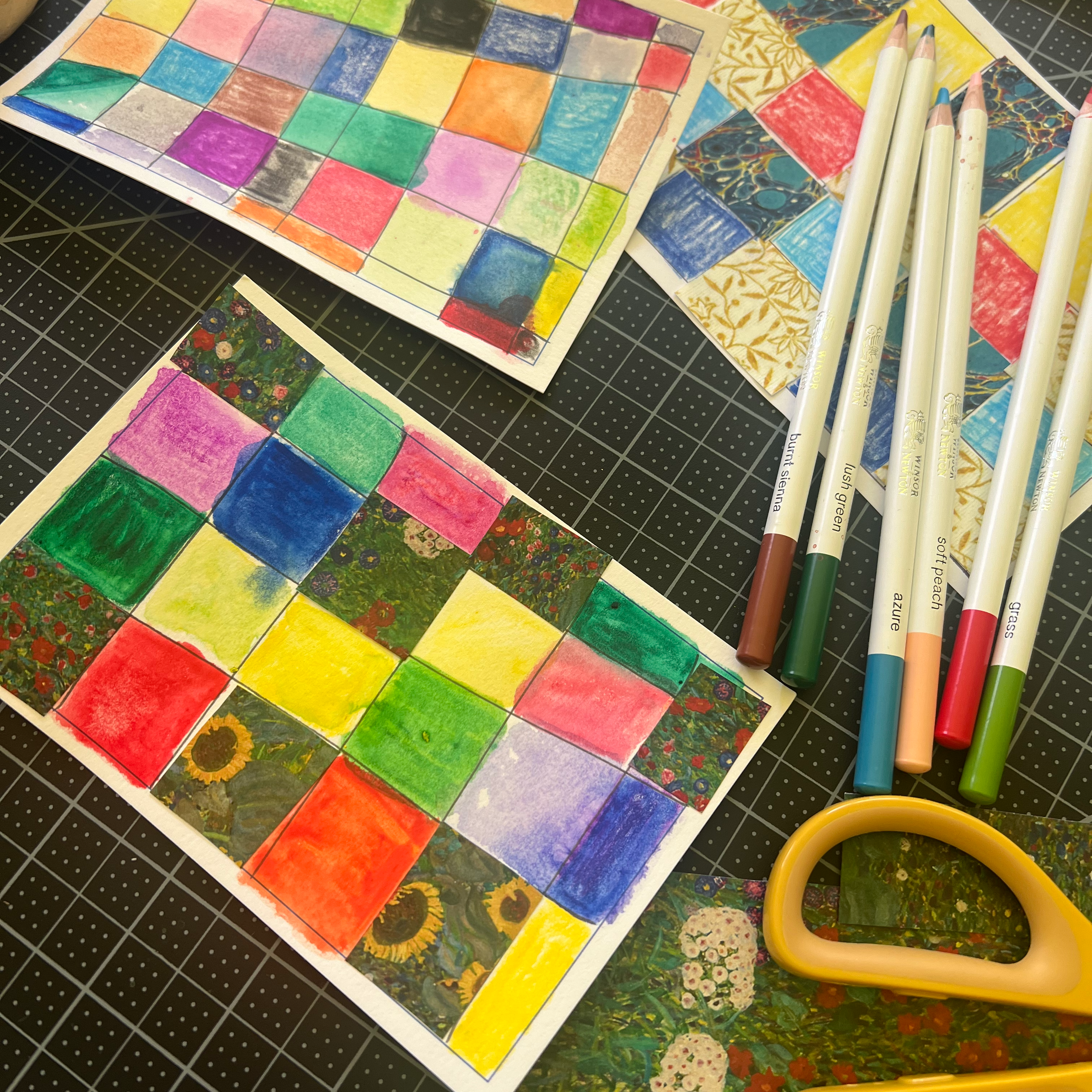 Stanley Whitney Inspired Grid Postcards