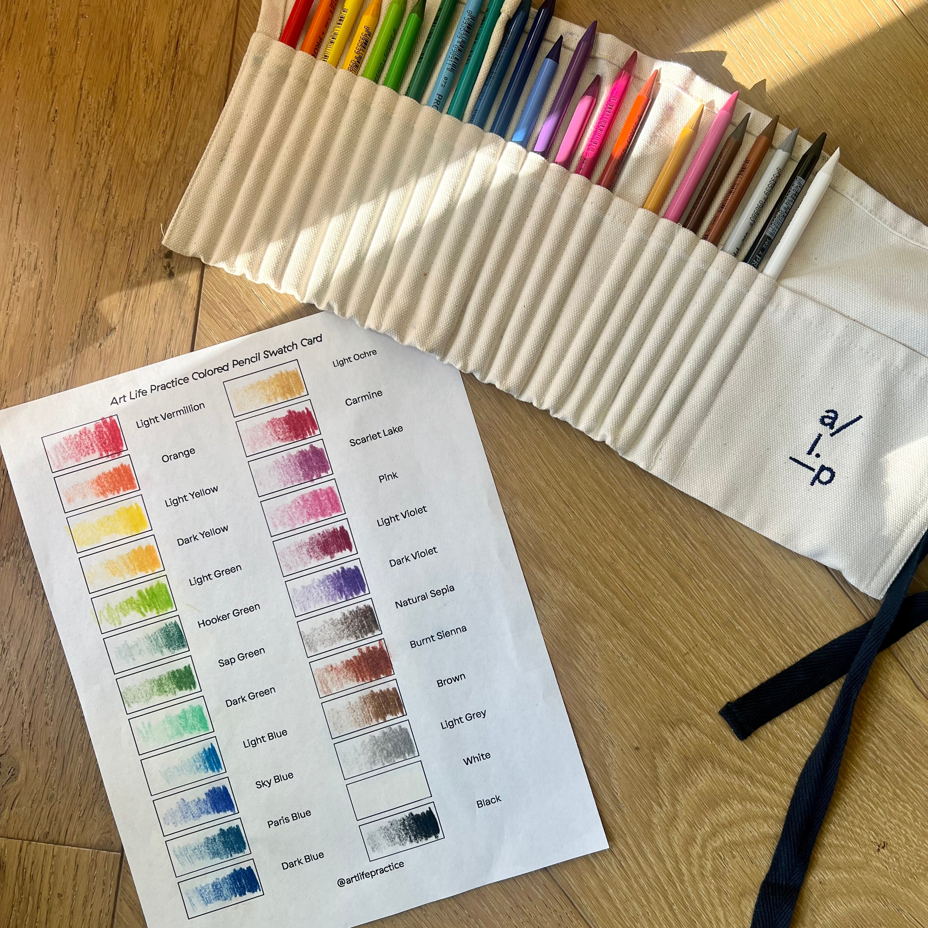 Free Printable Colored Pencil Swatch Template