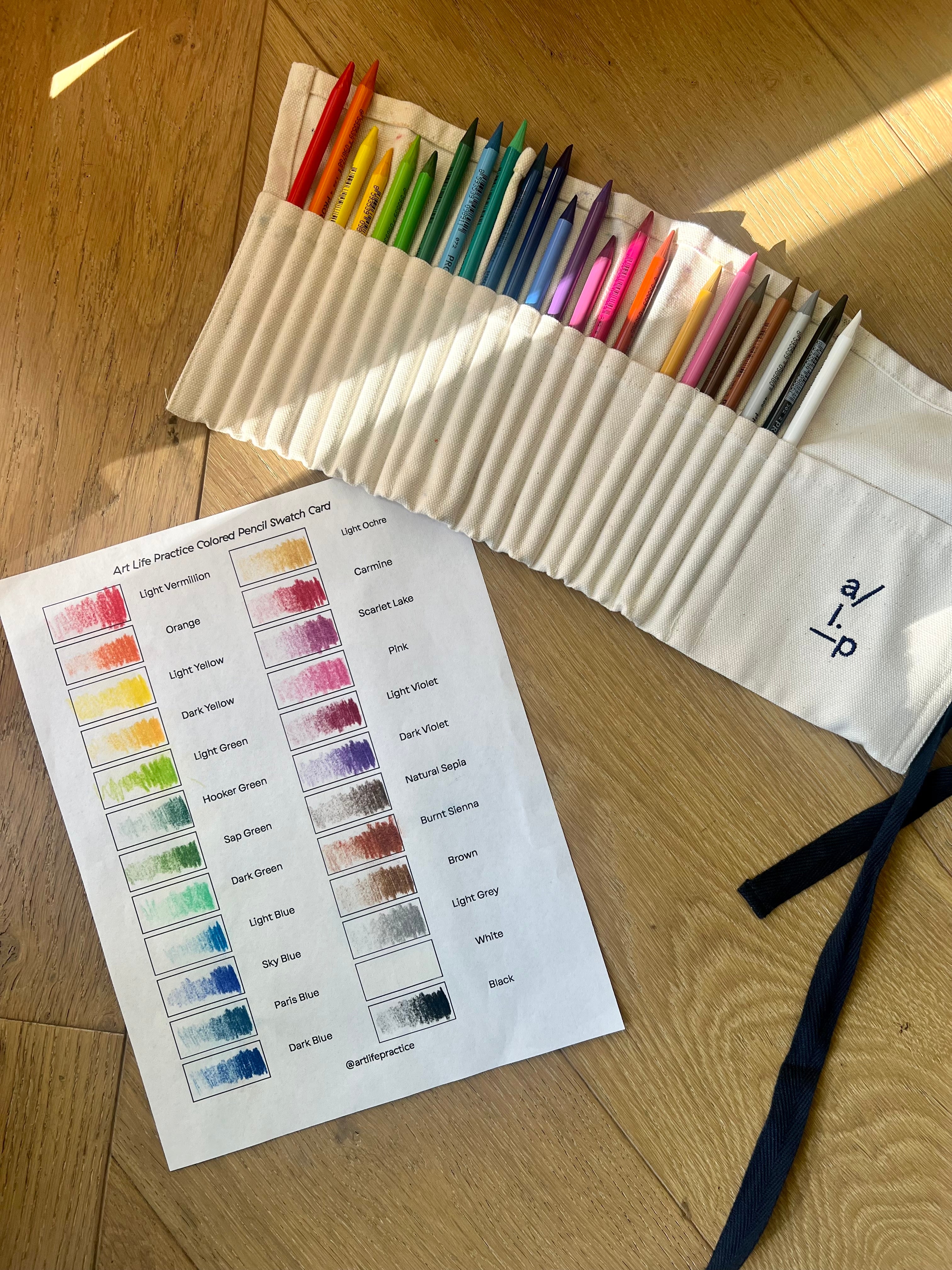 Free Printable Colored Pencil Swatch Template