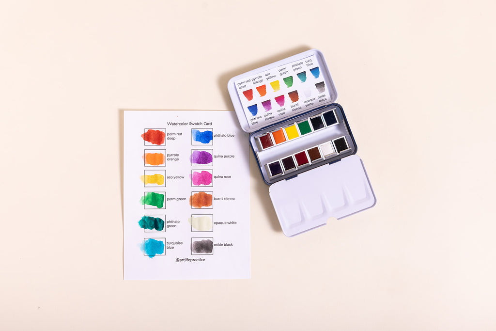 Free Printable Watercolor Color Swatch Chart